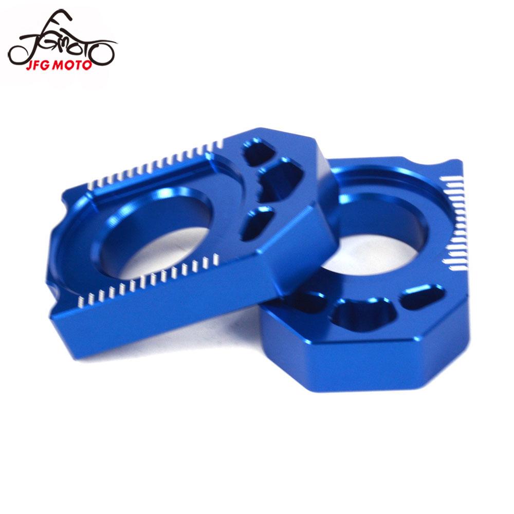Motorcycle CNC Rear Chain Adjuster Axle Block For YAMAHA YZ125 YZ250 YZ250F YZ450F YZ250X YZ250FX WR250F WR450F WR250R WR250X YZ