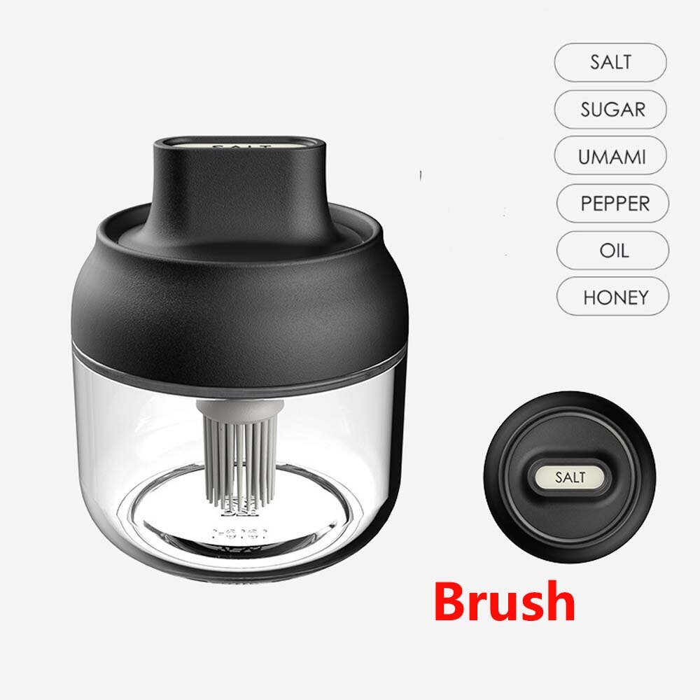 Edelstahl gewürz glas mit löffel küche salz Shaker MSG gewürz Kasten tomaten Soße gewürz glas gewürz glas versiegelt: 1