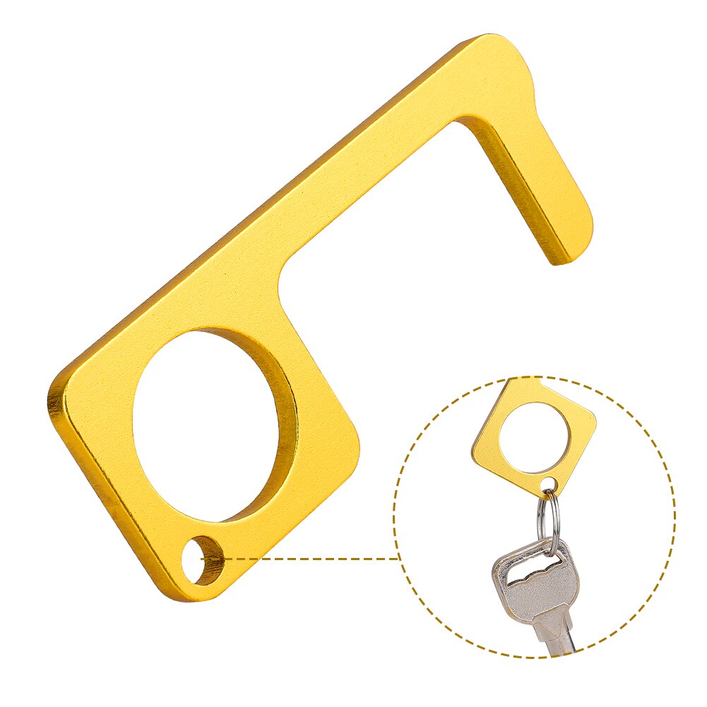 Portable presse ascenseur outil hygiène main antimicrobien alliage EDC ouvre-porte porte poignée clé métal Portable ouvre-porte