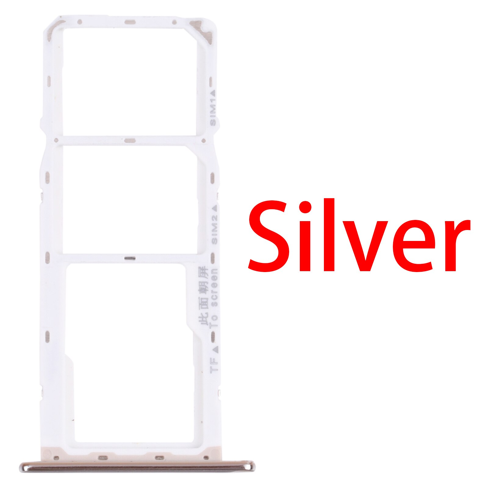 SIM Card Tray + SIM Card Tray + Micro SD Card Tray for Huawei Y6 ): Silver