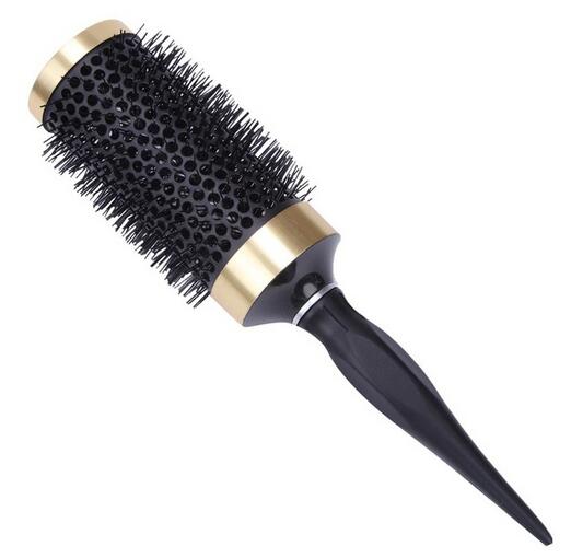 Keramisk ion salon bærbar hårbørste hårstyling hårbørste frisørkam rundt krøllet hår ruller værktøj 1 stk.: 53 sorte