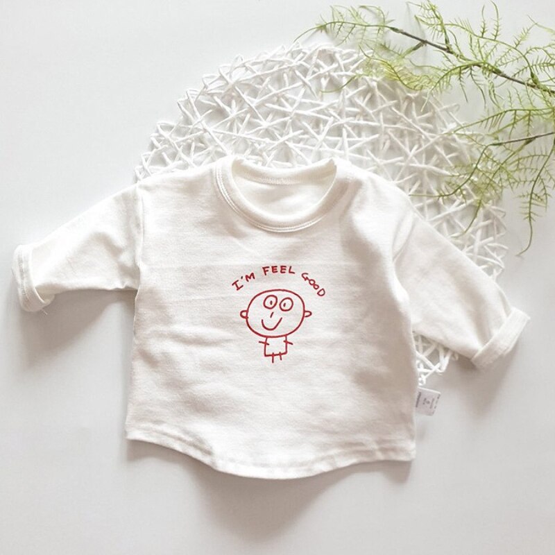 Kids Baby T-shirts Lente Lange Mouw Meisjes Jongens Kleding Blouse Kinderen Gestreepte Truien Kleding Peuter Lange Mouw Top: White / 12m