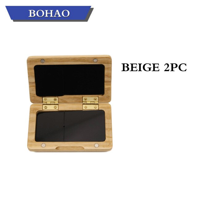 Bohao alt/teno/sopraan saxofoon rieten koffer klarinet rieten doos 2/4/6/10 stuks rieten koffer draag riet hout accessoire doos: Beige 2pc