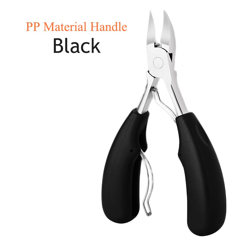 Nail Cuticle Scissors Fingernail&amp;Toenail Nail Clippers Toenails Nippers Dead Skin Remover Manicure Tool Pedicure Trimming E0002A: E0002A-01 PP Black