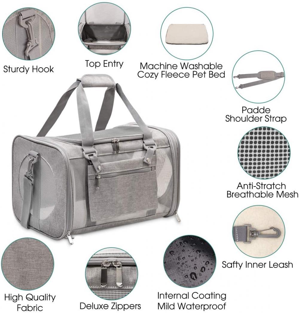 Draagbare Kat Zak Outdoor Reizen Opvouwbare Pet Carrier Koffer Voor Katten Crossbody Tas Vervoer Ademende Kat Draagtas