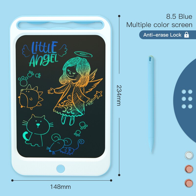 Beiens Zeichnung Spielzeug für Kinder LCD Zeichnung Bord Kinder Zeichnung Tablet Kratzer Malerei Spielzeug mit Anti-löschen Lock Geburtstag: ZJ15-C blue