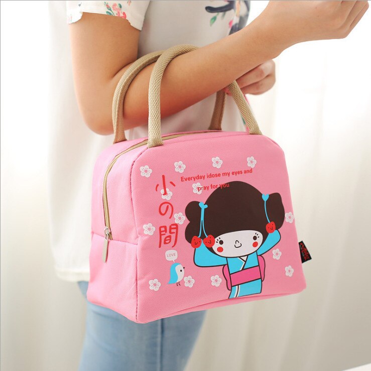 Hand Carry Picnic Cooler Bag Keep Food Fresh Thermos Large Bag Thermal Food cooler Bag Ice Pack Lunch Bags: Hot Pink