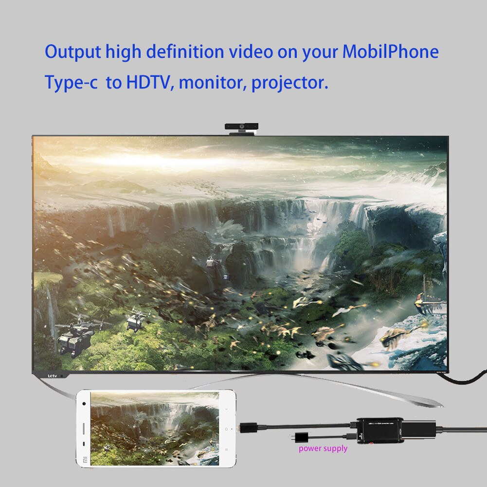Bggqgg 1080p usb c til hdmi adapter type c telefon nettbrett utgang hdmi til hdtv Observere prosjekt usb 3.1 hann til hdmi femal omformer