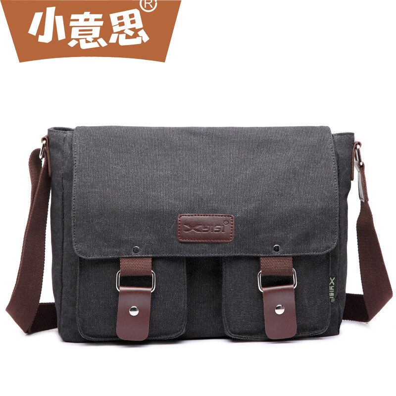Mulher Saco de Mão Das Mulheres Da Lona Mensageiro Homem Ombro Mochila Lazer Estudante UMA Bolsa Crossbody Sacos Para Bolsas Bolsas Carteiro: black
