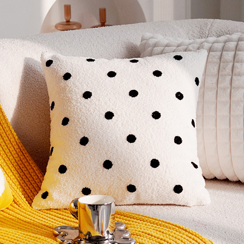 45x45CM Cute Cartoon Rabbit Throw Pillow Cover Nordic Animal Stamping Waist Cushion Cover Decor Home Decorative Pillowcase: black