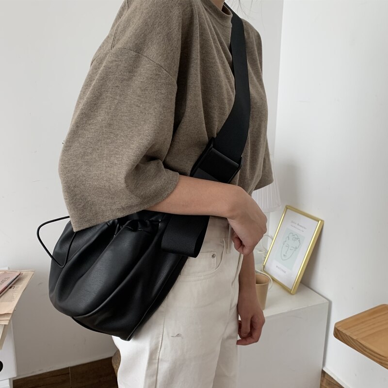 Pu-leren composiettassen voor dames, casual, stevige, grote emmertassen voor dames, eenvoudige vintage koerierstassen