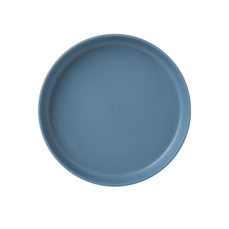 Vajilla de color liso para el hogar, plato para aperitivos, fruta, caramelo, pastel, 6 pulgadas, accesorios de cocina: Round plate blue
