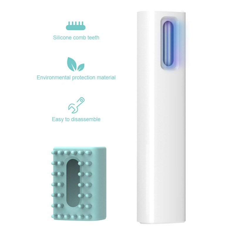 Grzebień dla psa kot antywirusowy anty-roztocza ręczna lampa dezynfekcyjna UV kij masaż Mit zwierzęta narzędzia fryzjerskie