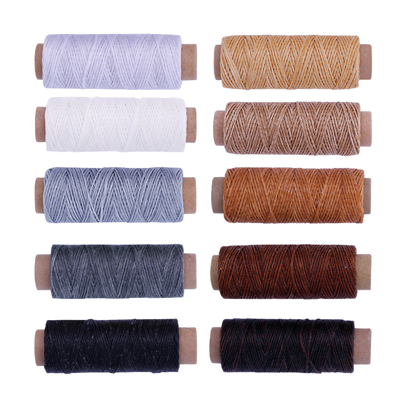 12M 150D 0.8 Mm Platte Gewaxte Naaien Lijn Dikte Gewaxt Draad Voor Leer Waxkoord Voor Leer Craft Hand stiksels Draad