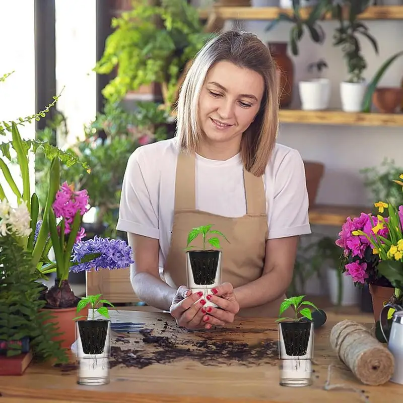 50/100 Uds. Tazas de red de malla ranuradas para jardín de 2 pulgadas, tazas de red redondas, macetas para hidroponía, cestas de red ranuradas para jardín