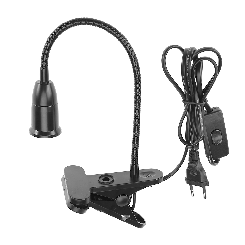 1.7M E27 Klemlampvoeten Eu Stekker Bureaulampen Led Lamp Hanglamp Roterende Socket Houder Met Aan/Uit Schakelaar Draad
