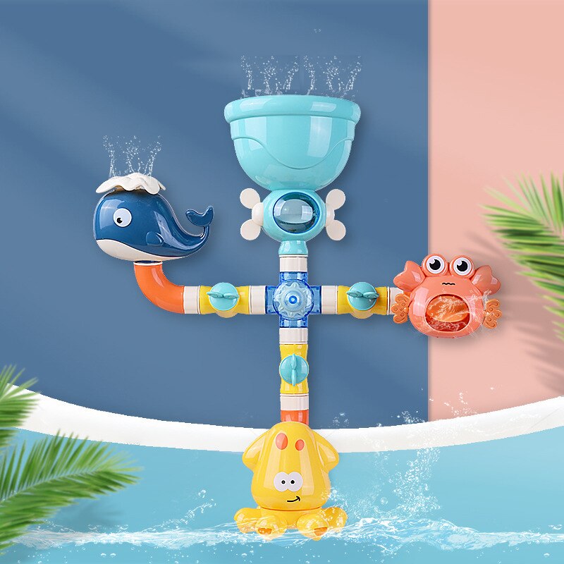 Baby Bath Toys Pipeline Water Spray Shower Game Elephant Bath Baby Toy For Children Swimming Bathroom Bathing Shower Kids Toy