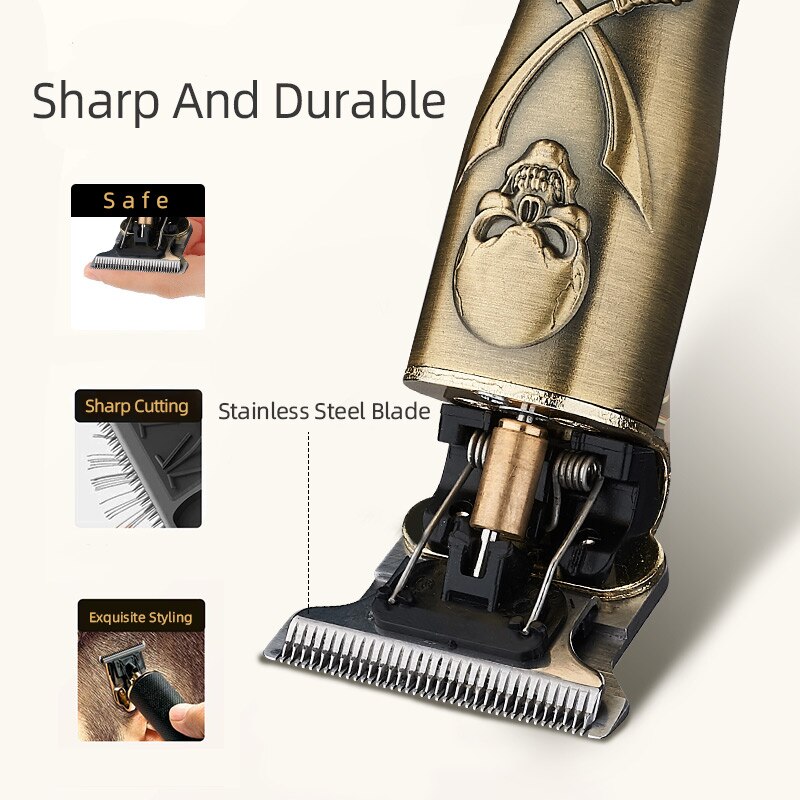 mini personal home use cordless hair clippers USB Rechargeable small portable hair trimmer embossment engraving light weight