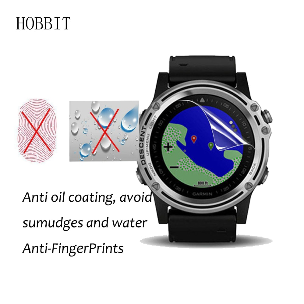 3Pack For Garmin Descent Mk1 Curved Screen Anti-Shock HD Anti-scratch Anti-bubbles Screen Protector Smartwatch Cover Film
