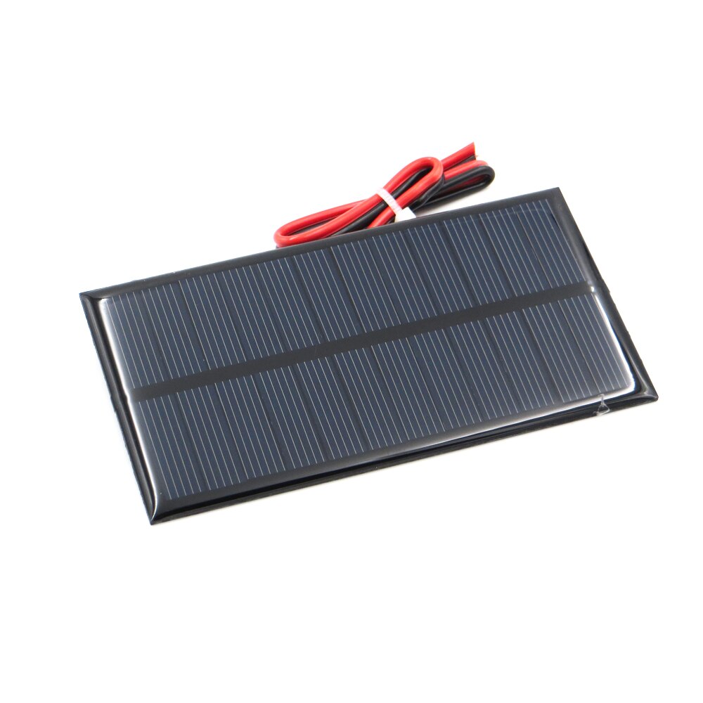 6 v 1 watt utvide ledning solcellepanel polykrystallinsk silisium diy batterilader liten mini solcellekabel leketøy  w 6v 1w w volt
