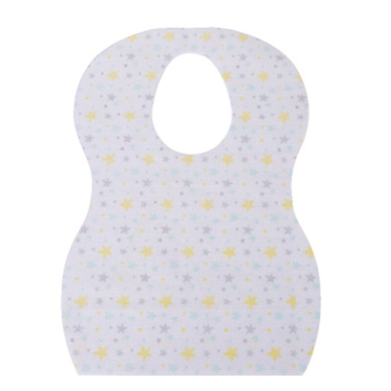 20 stuks wegwerp slabbetjes van niet-geweven stof voor kinderen, schattige slabbetjes voor jongens en meisjes, papieren slabbetjes voor baby's, verzorgingsproducten voor baby's en babyaccessoires: Gele ster