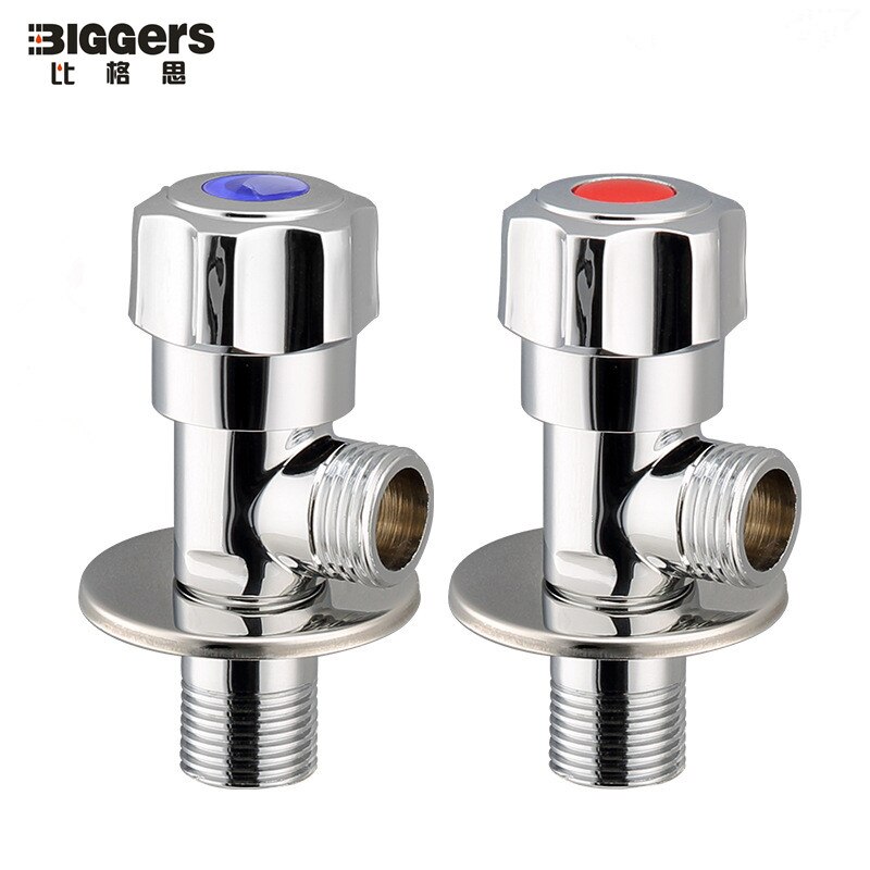 chrome Copper 1/2" toilet filling valve metal Bathroom Kitchen faucet valve cold and water letin angle valve