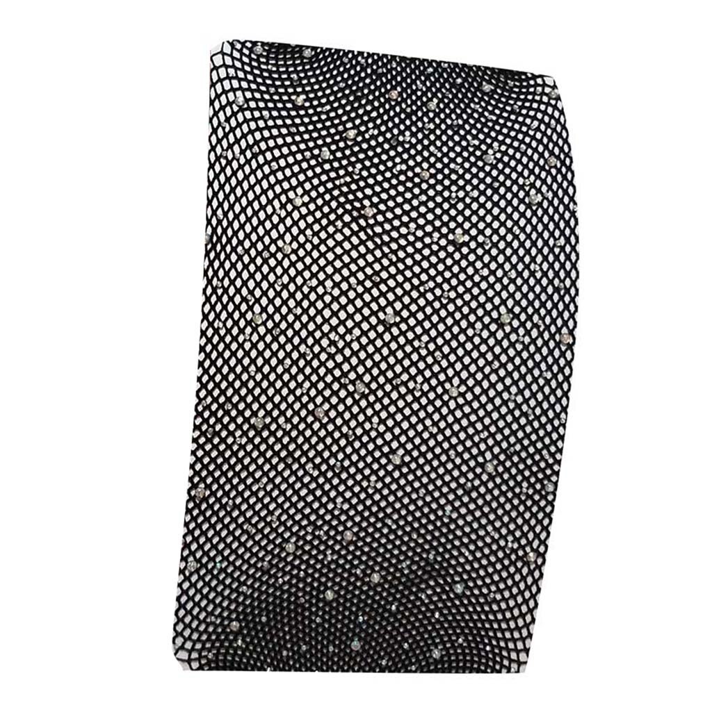 Kids Children Girls Crystal Rhinestone Mesh Fishnet Stocking Pantyhose Flash Tights Lightning Silk Stockings: BK