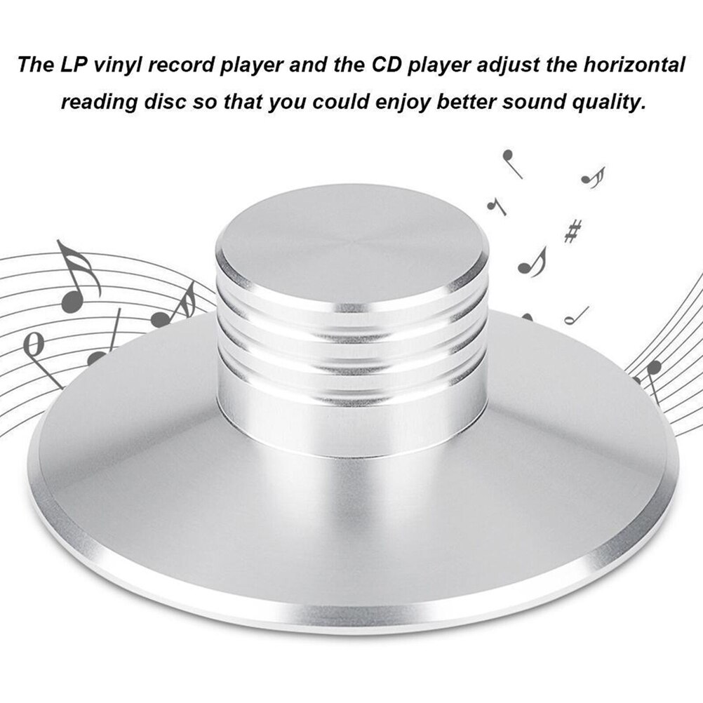 Aluminum Vinyl Record Stabilizer LP Turntable Disc Weight Silver
