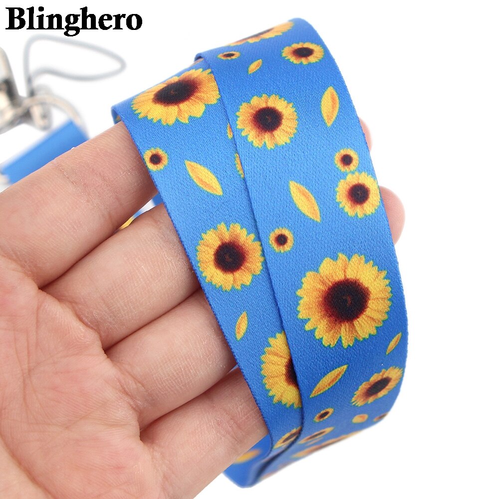 CA1522 Sunflower Lanyards Cute Neck Strap Cell Phone Keys ID Card Holder Lanyard For Keys DIY Hanging Rope Lanyards