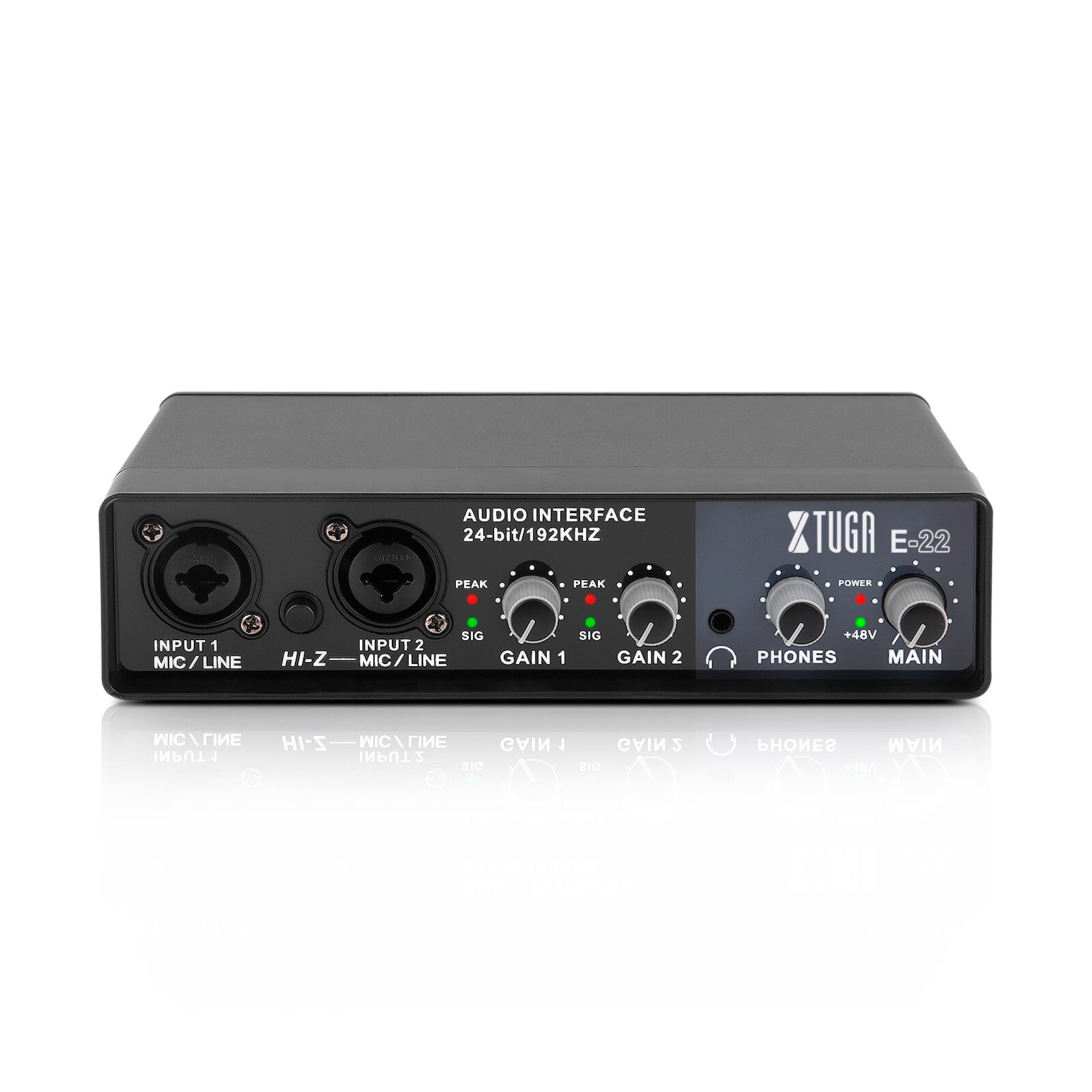 Xtuga  e22 audio interface lydkort med overvågning, elektrisk guitar live optagelse lydkort til studie, sang: Default Title