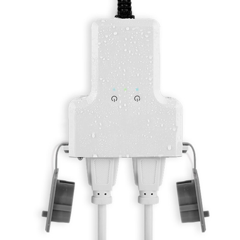 2022 Dual WIFI Smart Waterproof Socket IP44 Outdoor Smart Plug Outlets Remote Control