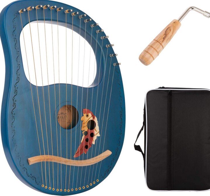 16 String Lier Harp Bois Body Lira Instrument De Musique Met Tuning Voor Kids: Default Title