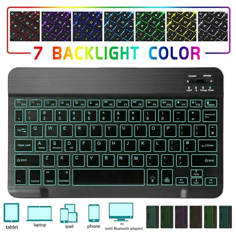 Caso de teclado retroiluminado para samsung galaxy tab a7 10.4 polegada 2020 tablet funda t505 t500 teclado sem fio caso capa com slot caneta