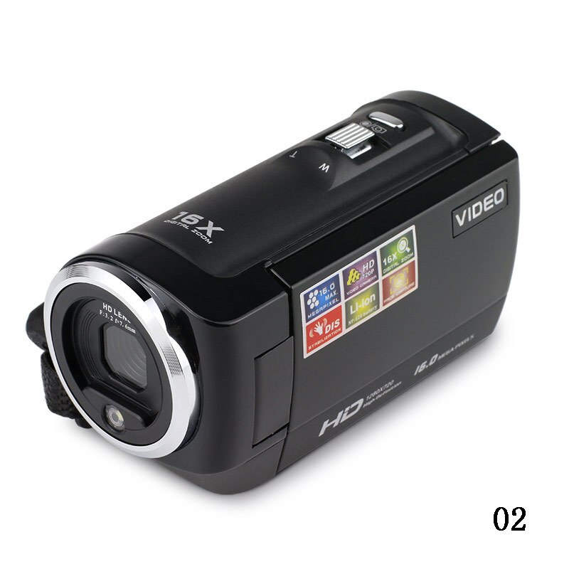 2.7 tums roterande tft-lcd-skärm videokamera dv-videokamera ansiktsavkänning dvr fotografering hem resa användning: Svart