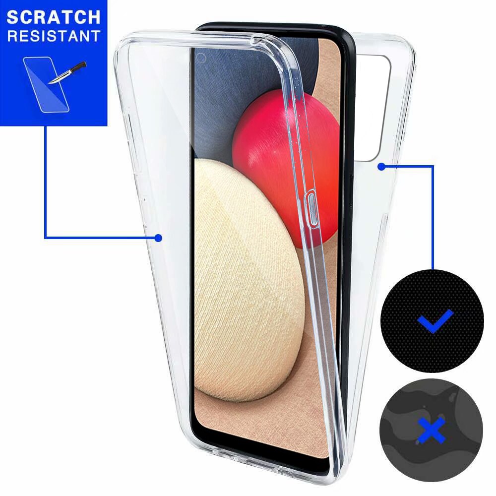 Coque de protection transparente 360 ° en silicone pour samsung galaxy, sm-a025f pouces, pour modèles a02s, a02 s, a02 s, 6.5