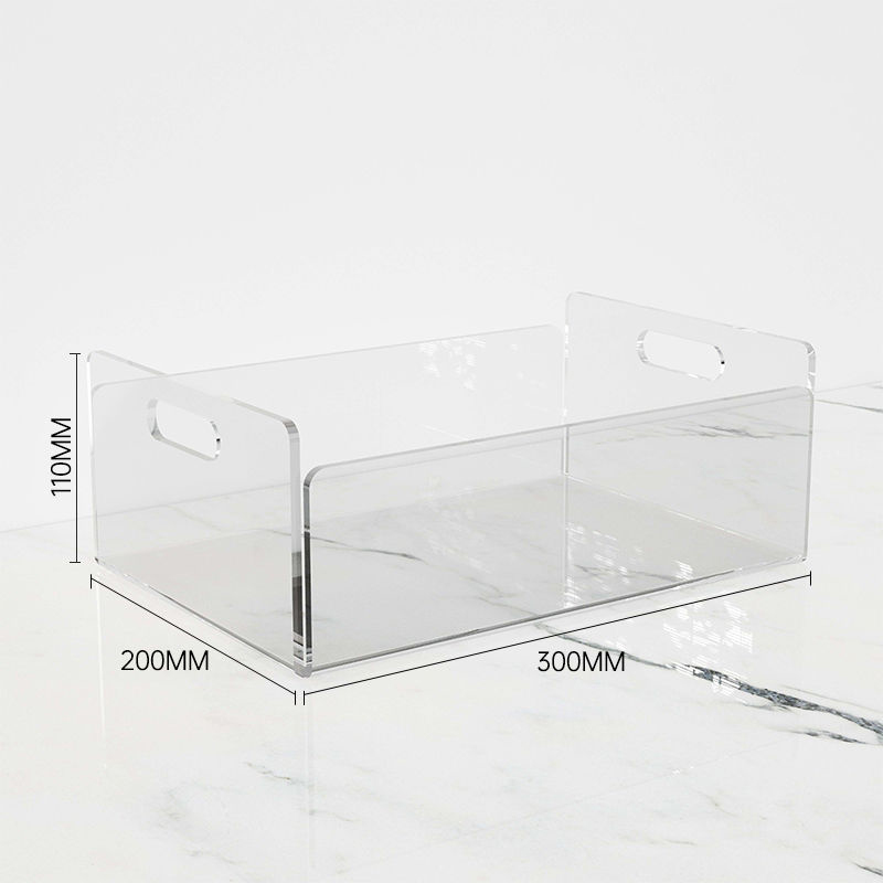Clear Acrylic Storage Bins for Bathroom Organizer Pantry Storage,Cabinet Organizers Cosmetics Office Stationery Food & Beverage: Pink