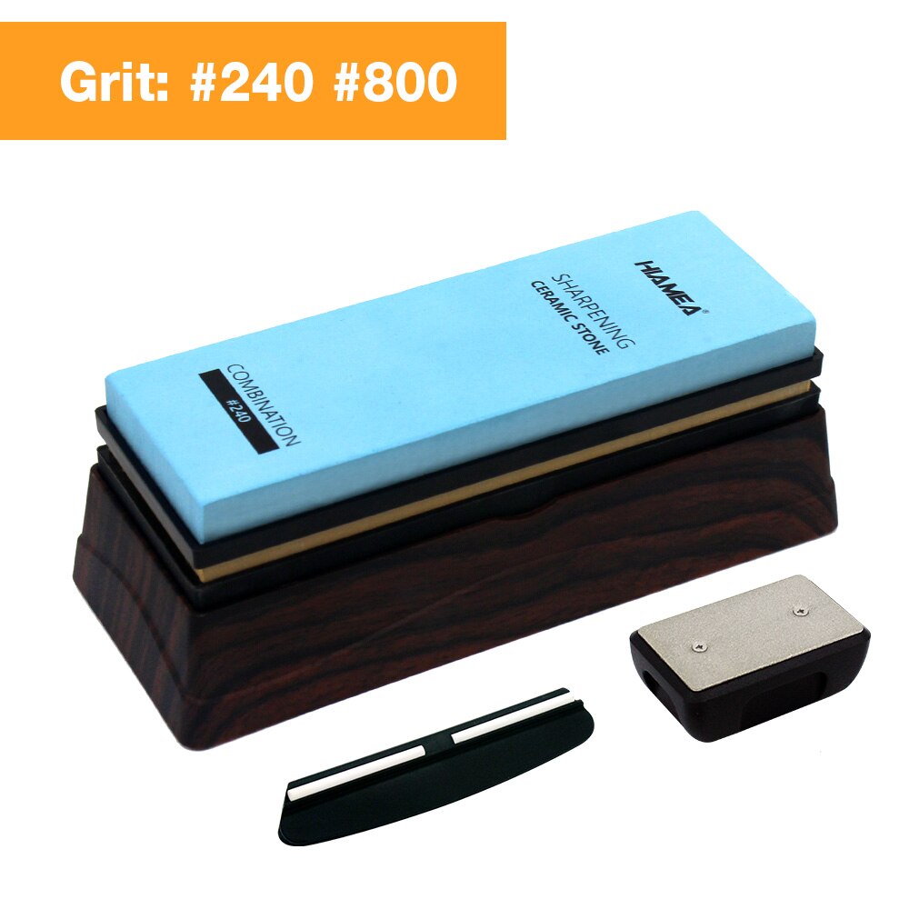 HIAMEA ceramic stone Knife Sharpener whetstone Sharpening Stones grinding stone System honing set 240 800 grit: 240 800 set