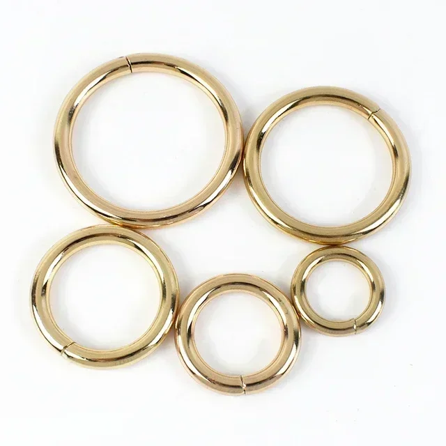 10Pcs Meetee 13-38mm Metal O Ring Buckle Circle Connection Hook DIY Bag Strap Belt Buckles Dog Collar Webbing Clasp Accessories: 6# / Antique Brass
