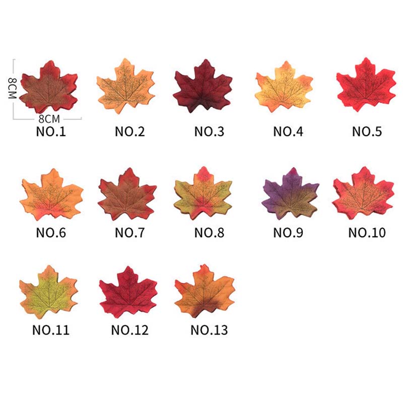 50 Teile/satz Ahorn Blätter Künstliche Simulation Blätter Halloween Herbst Blätter Weihnachten Hochzeit Tisch Dekorationen Thanksgiving Tag
