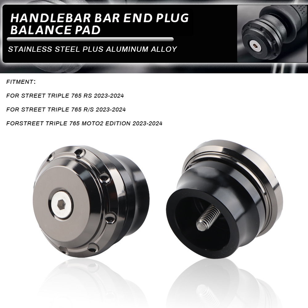 FOR Street Triple 765 R/S/RS 765S 765R 765RS MOTO2 + Motorcycle Handlebars Grips Ends Plug Bar Ends Handlebars Caps