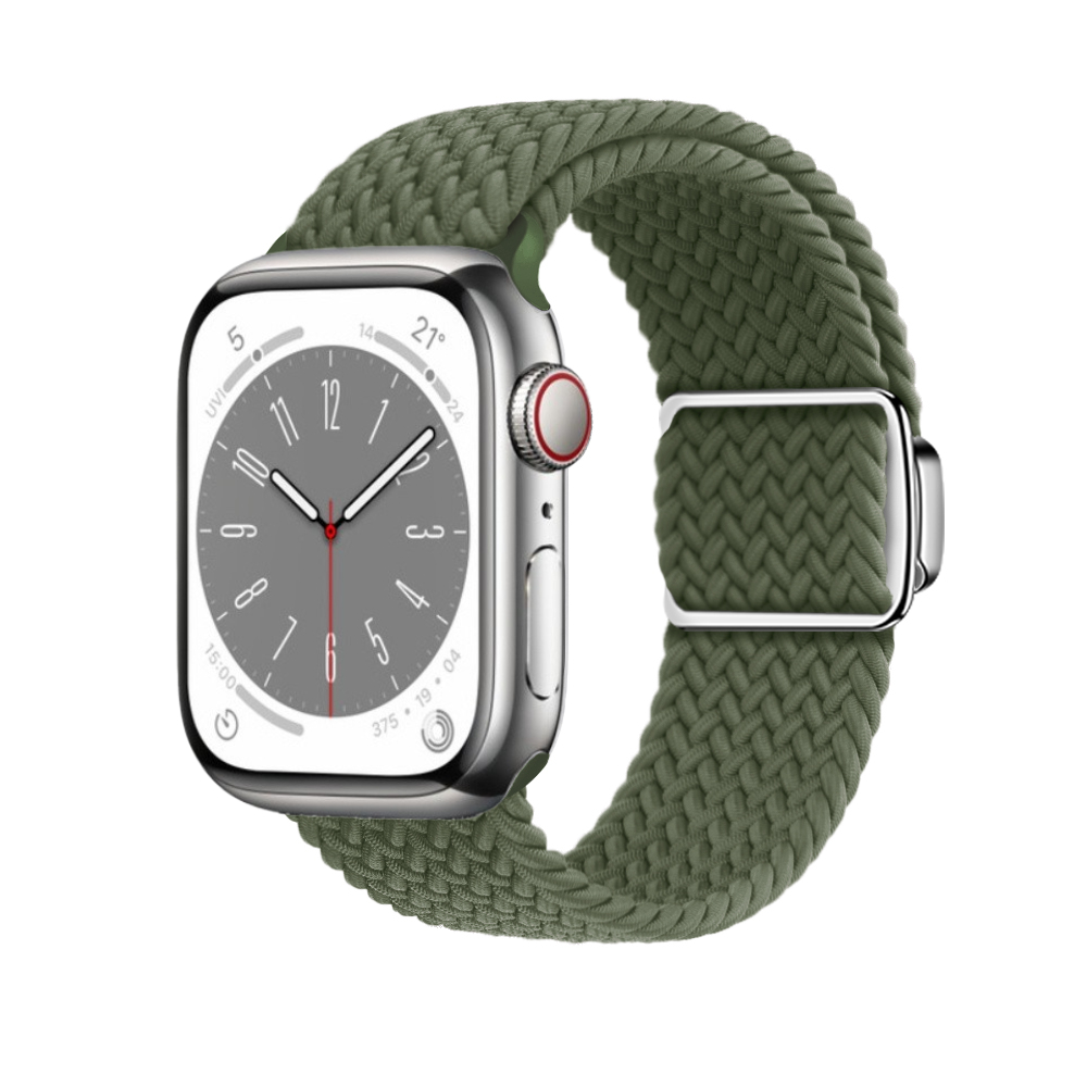 Nylon-Schlaufenarmband für Apfel Uhr Band 45 mm 44 mm 46 mm 42 mm 49 mm 41 40 38 mm Magnetarmband iWatch Serie Ultra 10 9 8 7 6 5 SE: Grün Blau / 14mm