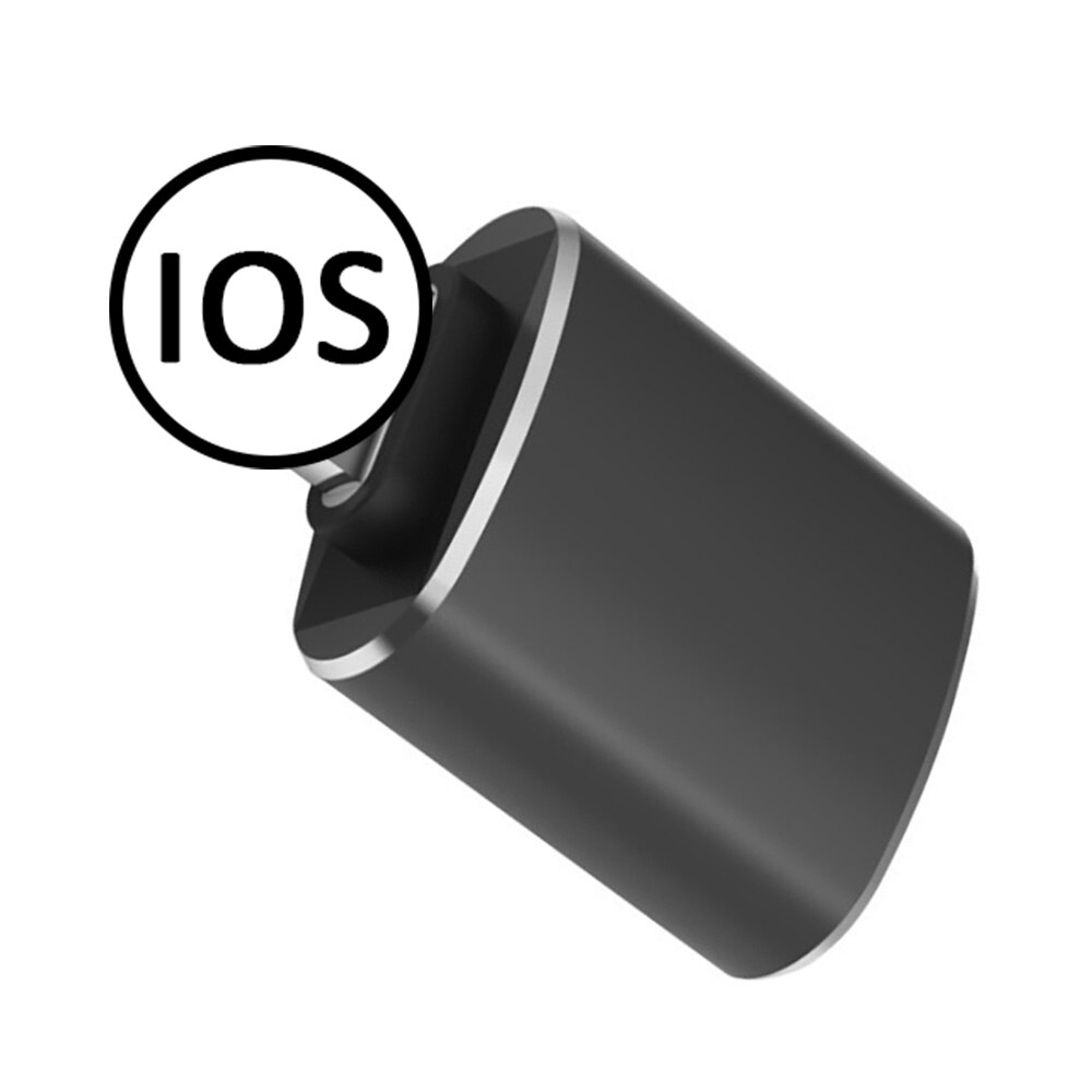 Hembra USB para USB un adaptador de cámara convertidor de datos tarjeta SD de disco U corto OTG para iPhone 12 11 Pro XS MAX XR X 6 6S 7 7 8 Plus: Black