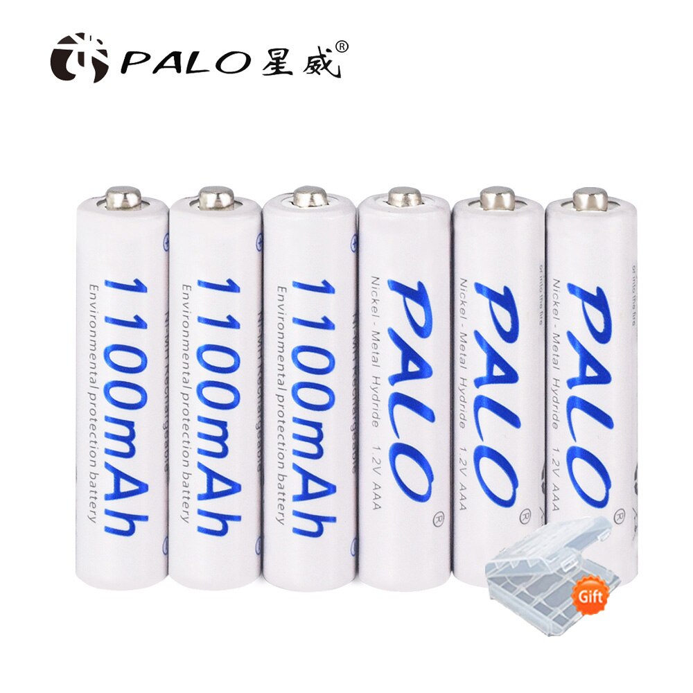 2-16pcs AAA 1100mAh NI-MH rechargeable AAA battery AAA 3A ni mh nimh 1.2V 1.2volt original high capacity current batteries: 6pcs