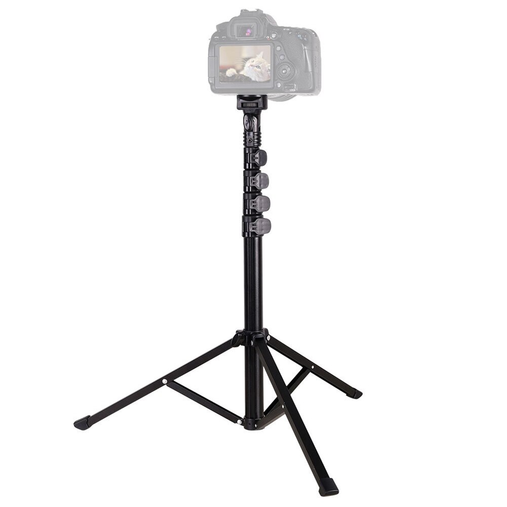 Aluminium 4-section Telescopic Tripod Trigger Extendable Adjustable Portable Quick Release Lightweight for Camera