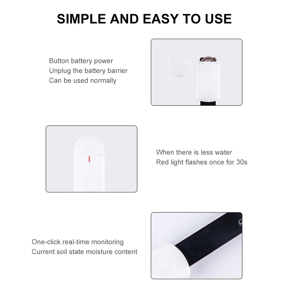 3V Bloem Monitor Bodem Water Licht Smart Tester Digitale Planten Gras Bloem Zorg Flora Sensor real-time monitoring