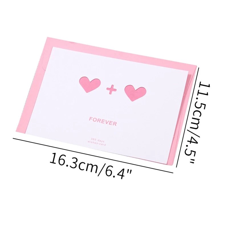 Handwritten Couple Name Card Wedding Invitations Valentine's Day Lover Greeting Card Heart Message Card Hollow Postcard