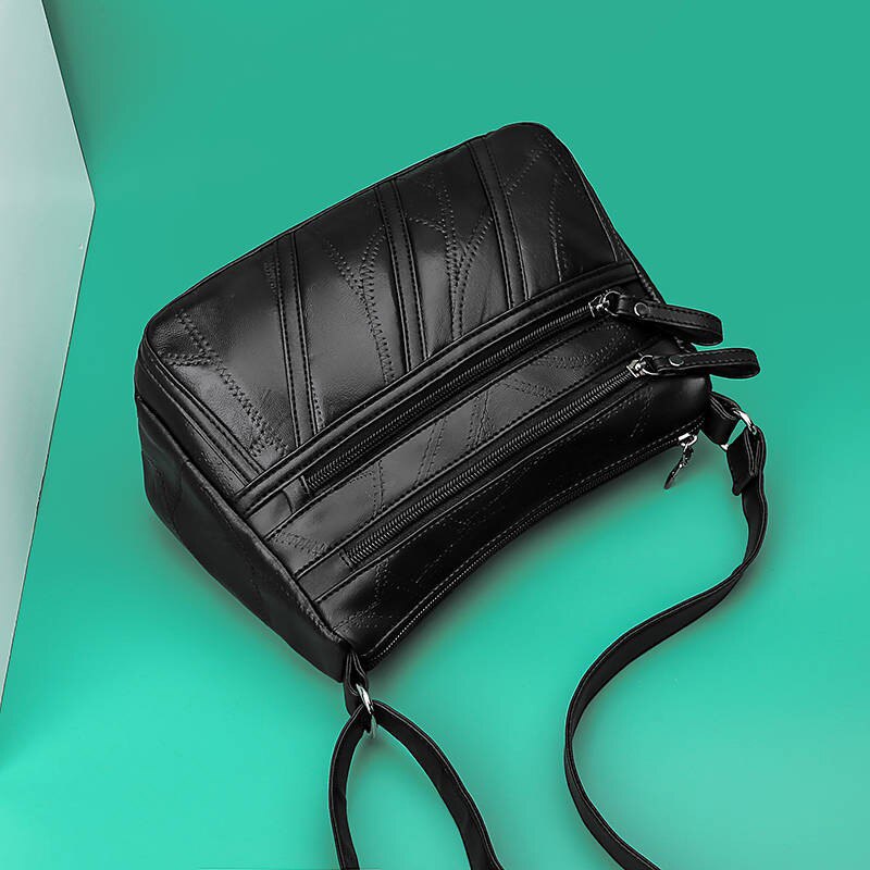 Vrouwen Schouder Messenger Bags Mode Waterdichte Handtassen Zacht Leer Vrouwelijke Crossbody Tas Grote Capaciteit Diagonaal Tas Toevallige