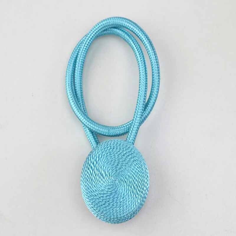 1pc magnetiska gardinfästen rumstillbehör macaron guld gardiner cilp heminredning gardinhållare spännen rem rep knyt ryggar: Himmelsblå