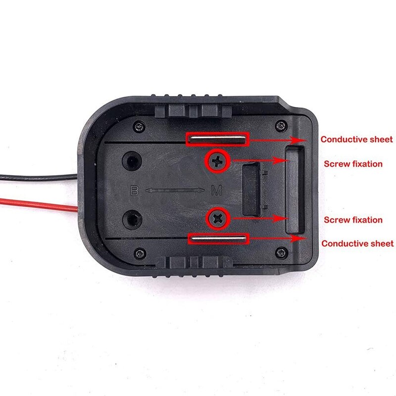 Til makita 18v/14.4v batteri adapter, batteri power mount stik adapter dock holder 14 awg ledninger