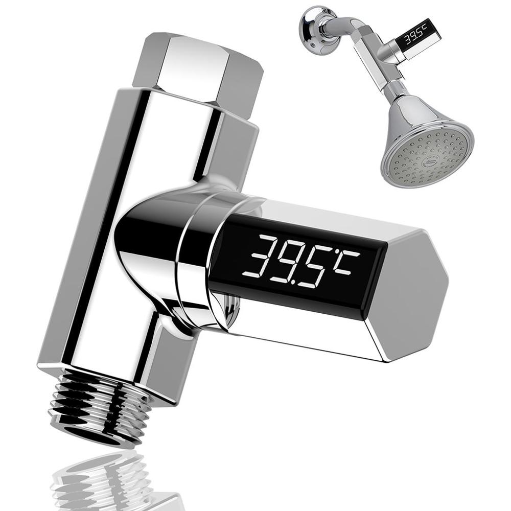 Passive LED water temperature gauge visible water temperature sensor baby bath Faucet Rotatable Temperature display